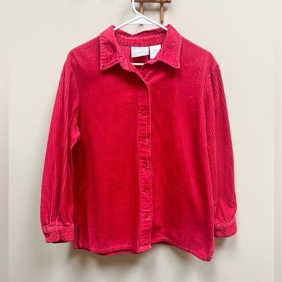 Vintage Tops - 90s Vintage 🩷 Blair Corduroy Button-Up Shirt